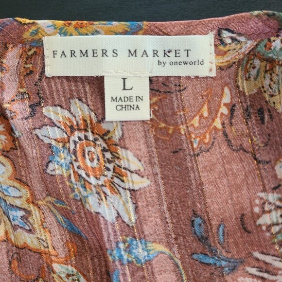 Farmers Market Floral Peasant Top Boho NWT NEVER WORN - Picture 5 of 10
